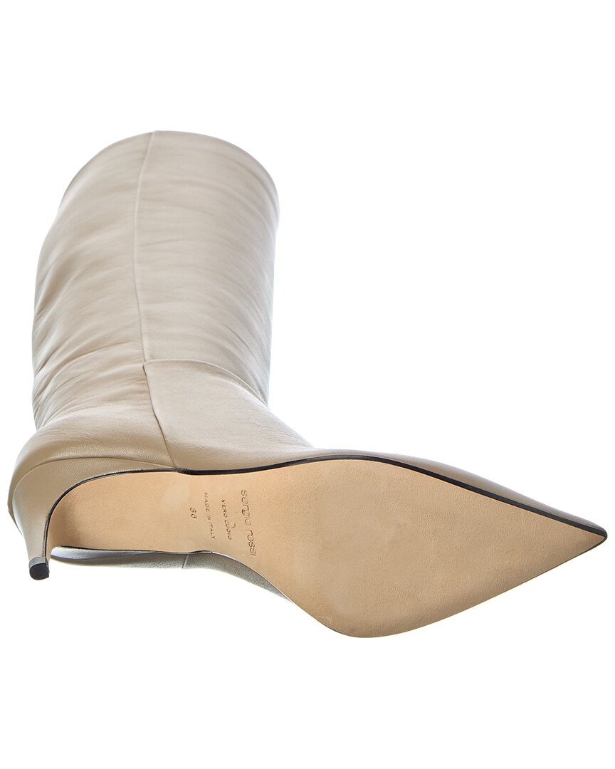 Sergio Rossi | Womens | Cindy Leather Knee-High Boot | Brown