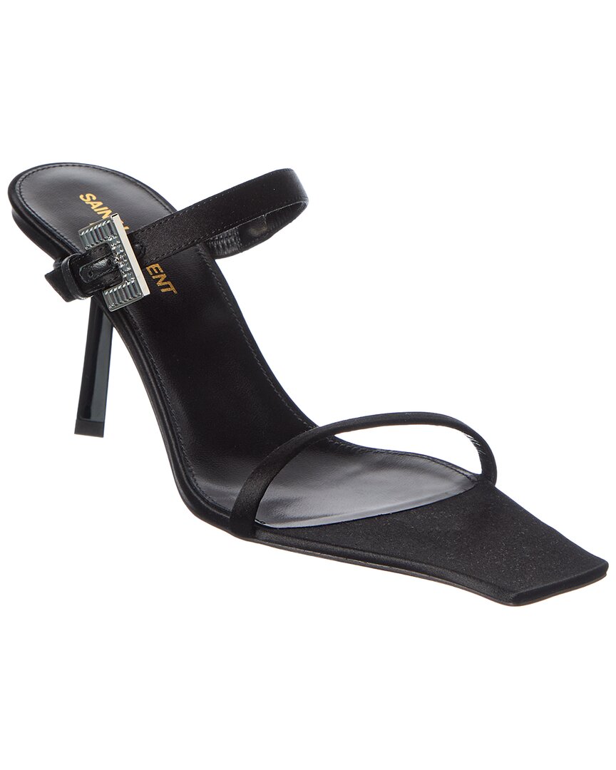 Saint Laurent | Womens | Satin Sandal | Black