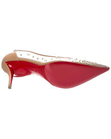 Christian Louboutin | Womens | Mizz Z Degrastrass 90 Mesh & Leather Pump | Beige