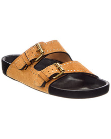 Isabel Marant | Womens | Logo Suede Sandal | Brown
