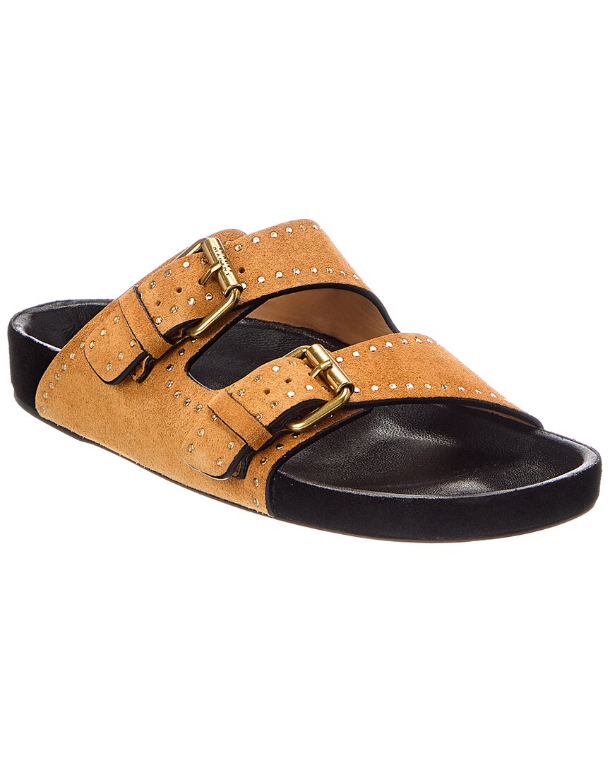 Isabel Marant | Womens | Logo Suede Sandal | Brown