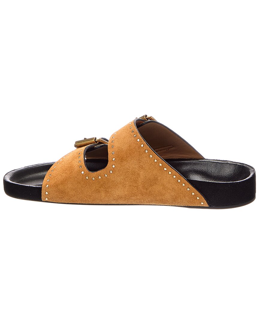 Isabel Marant | Womens | Logo Suede Sandal | Brown