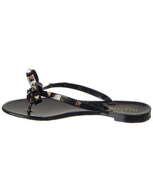 Valentino | Womens | Rockstud Rubber Flip Flop | Black