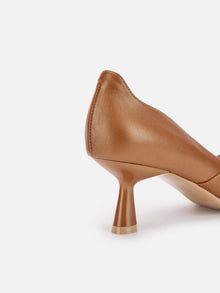 Lucky Knot High-Heeled Flats | Brown