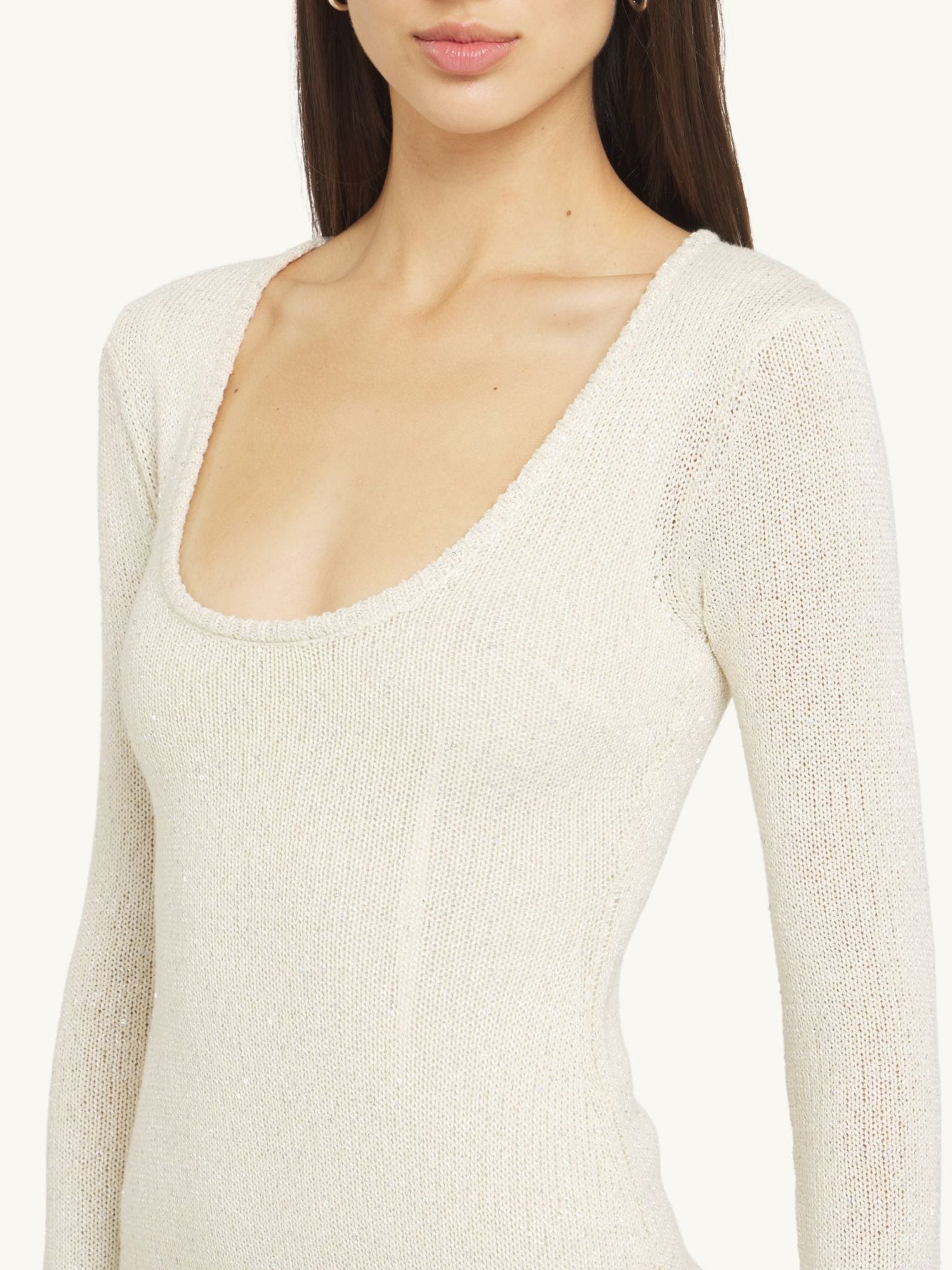 Ella Long Sleeve Dress | Snow Sequin