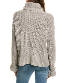 525 America | Womens | Vida Turtleneck Shaker Pullover | Grey