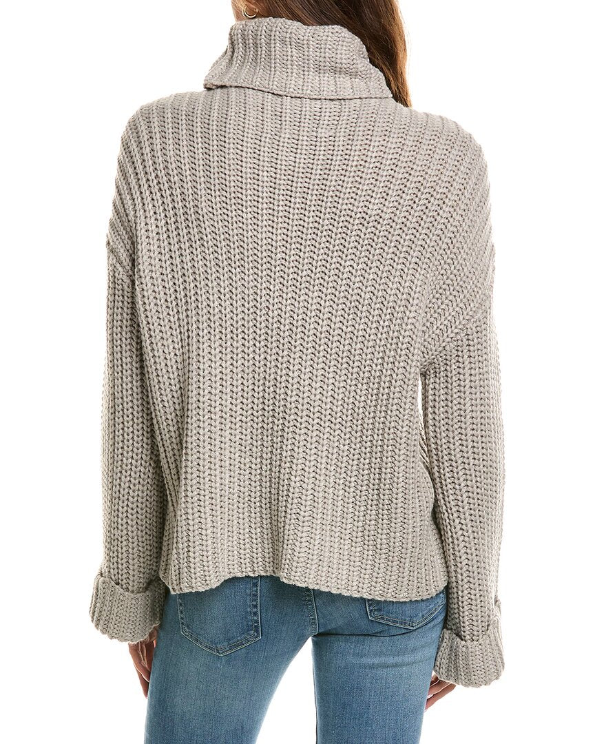 525 America | Womens | Vida Turtleneck Shaker Pullover | Grey