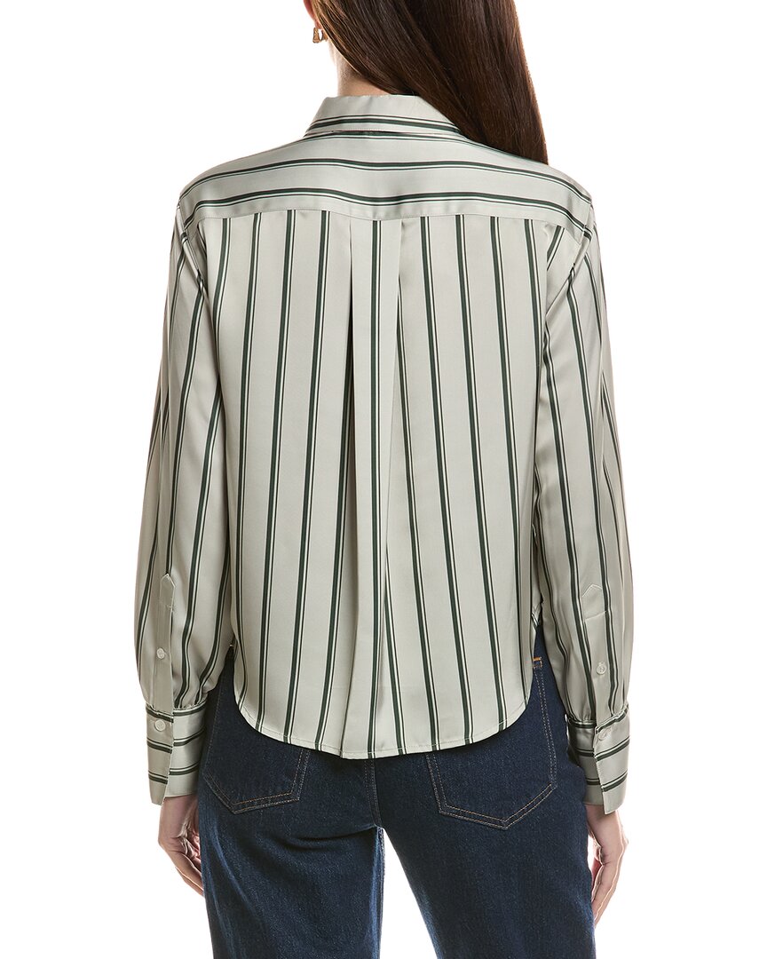 rag & bone | Womens | Andre Satin Stripe Shirt | Grey