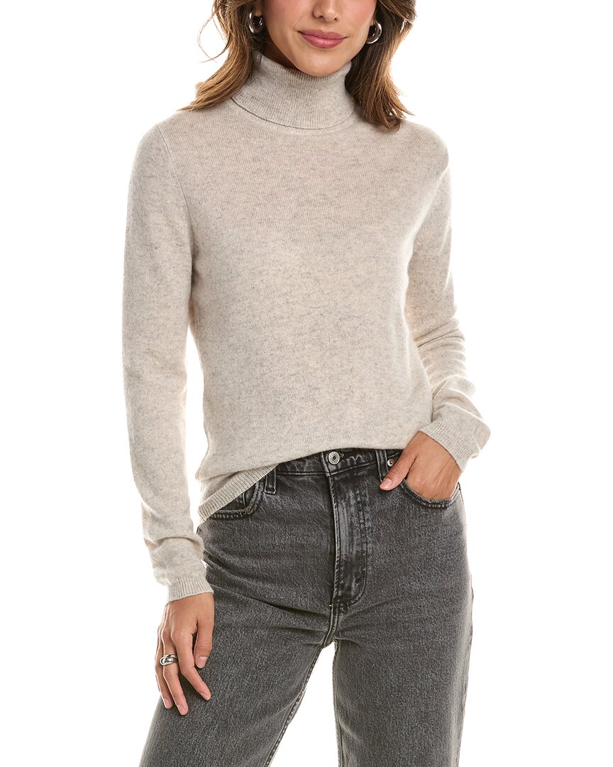 Forte Cashmere | Womens | Basic Turtleneck 100% Cashmere Pullover | Agate