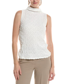 EILEEN FISHER | Womens | Funnel Neck Slim Tank Top | White
