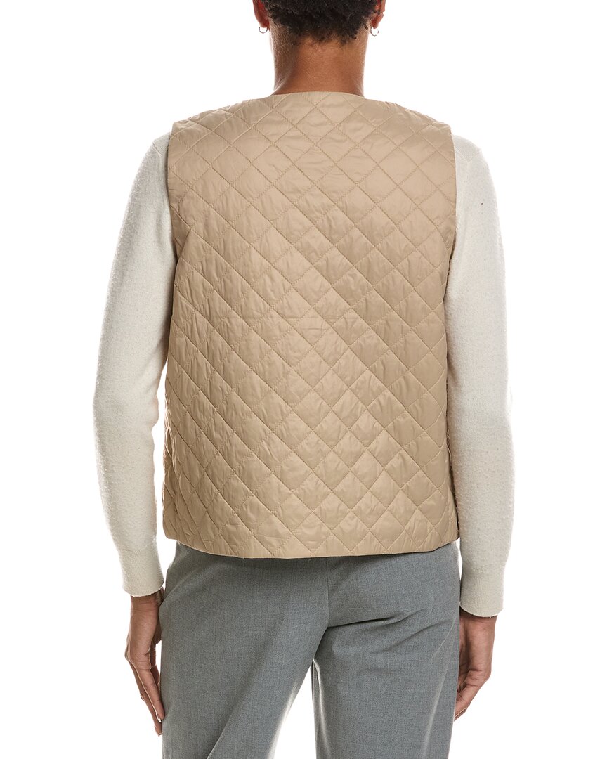 EILEEN FISHER | Womens | Petite V-Neck Vest | Brown