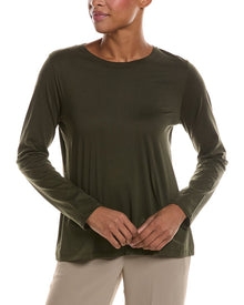 EILEEN FISHER | Womens | Round Neck T-Shirt | Brown