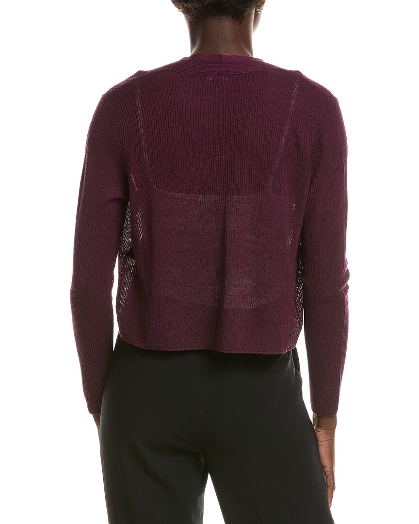 EILEEN FISHER | Womens | Linen-Blend Cardigan | Purple