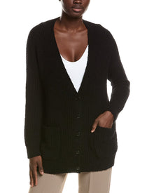 EILEEN FISHER | Womens | Button Knit Cashmere-Blend Cardigan | Black