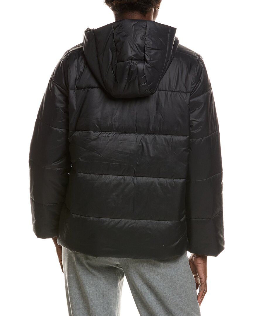 EILEEN FISHER | Womens | Petite Hooded Puffer Coat | Black