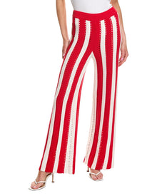 Rowing Blazers | Womens | Knit Stripe Wool-Blend Pant | Red