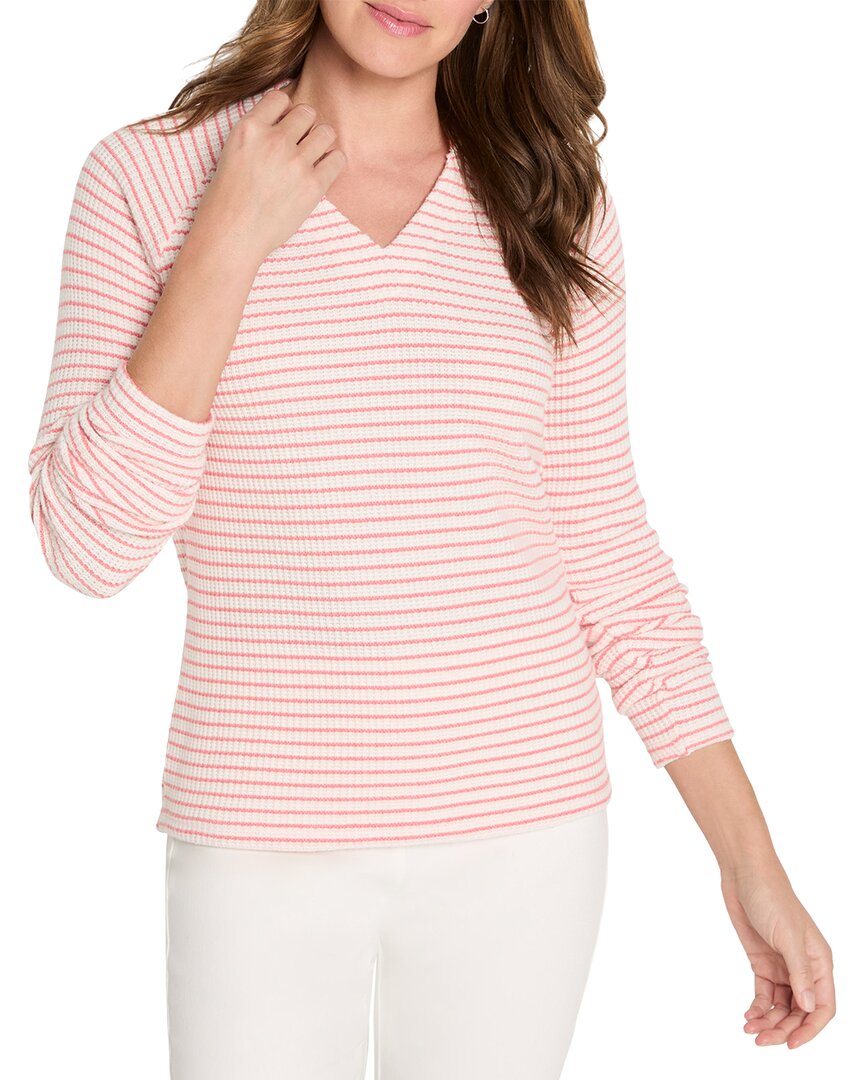 NIC+ZOE | Womens | Soft Thermal Split Neck Top | Pink