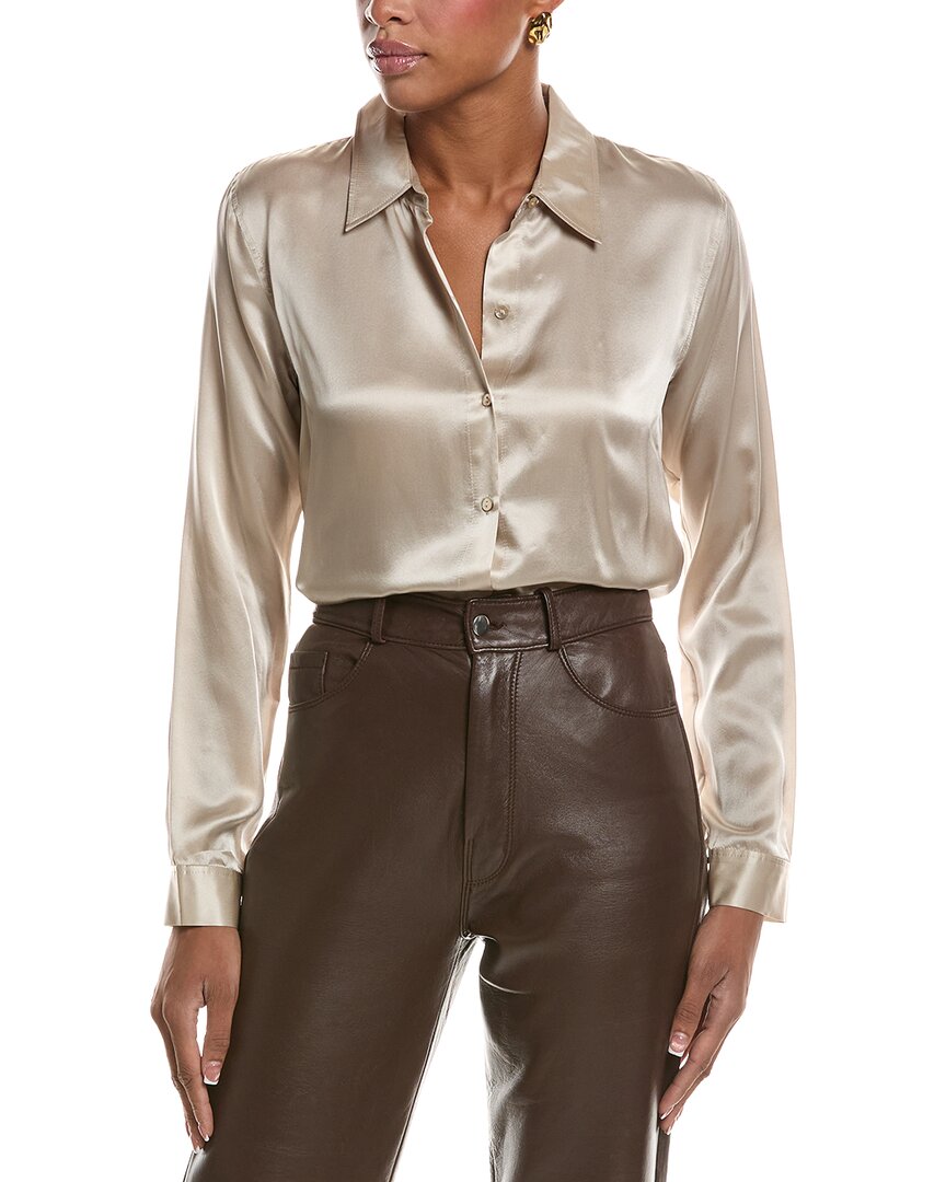 L'AGENCE | Womens | Tyler Silk Blouse | Grey