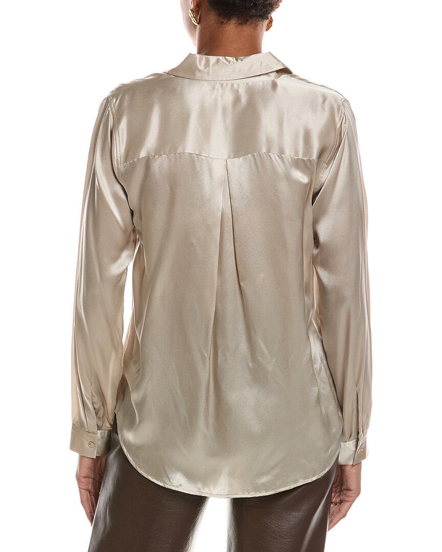 L'AGENCE | Womens | Tyler Silk Blouse | Grey