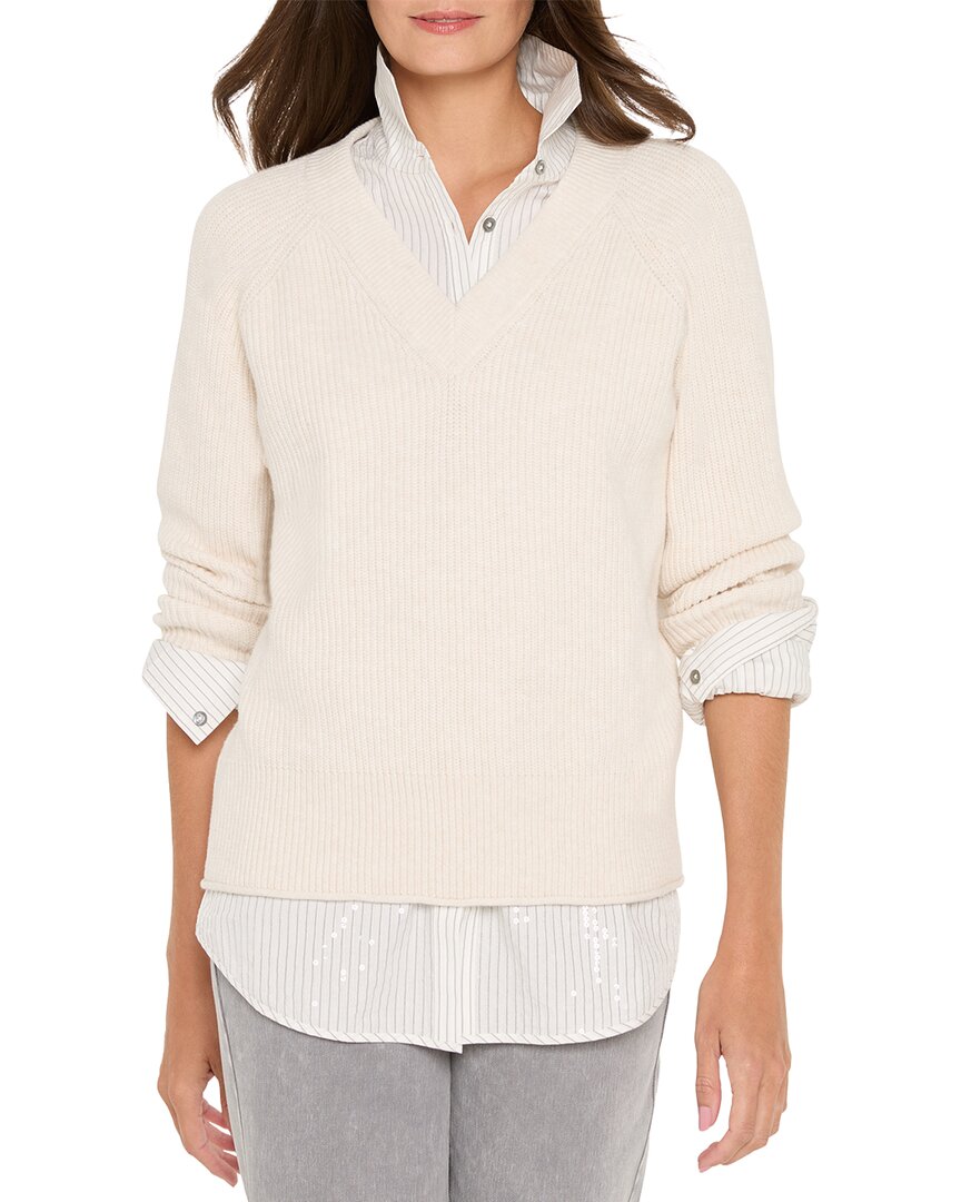 NIC+ZOE | Womens | Shaker Stitch Sweater | White