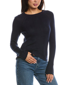 rag & bone | Womens | Teresa Silk-Blend Top | Navy