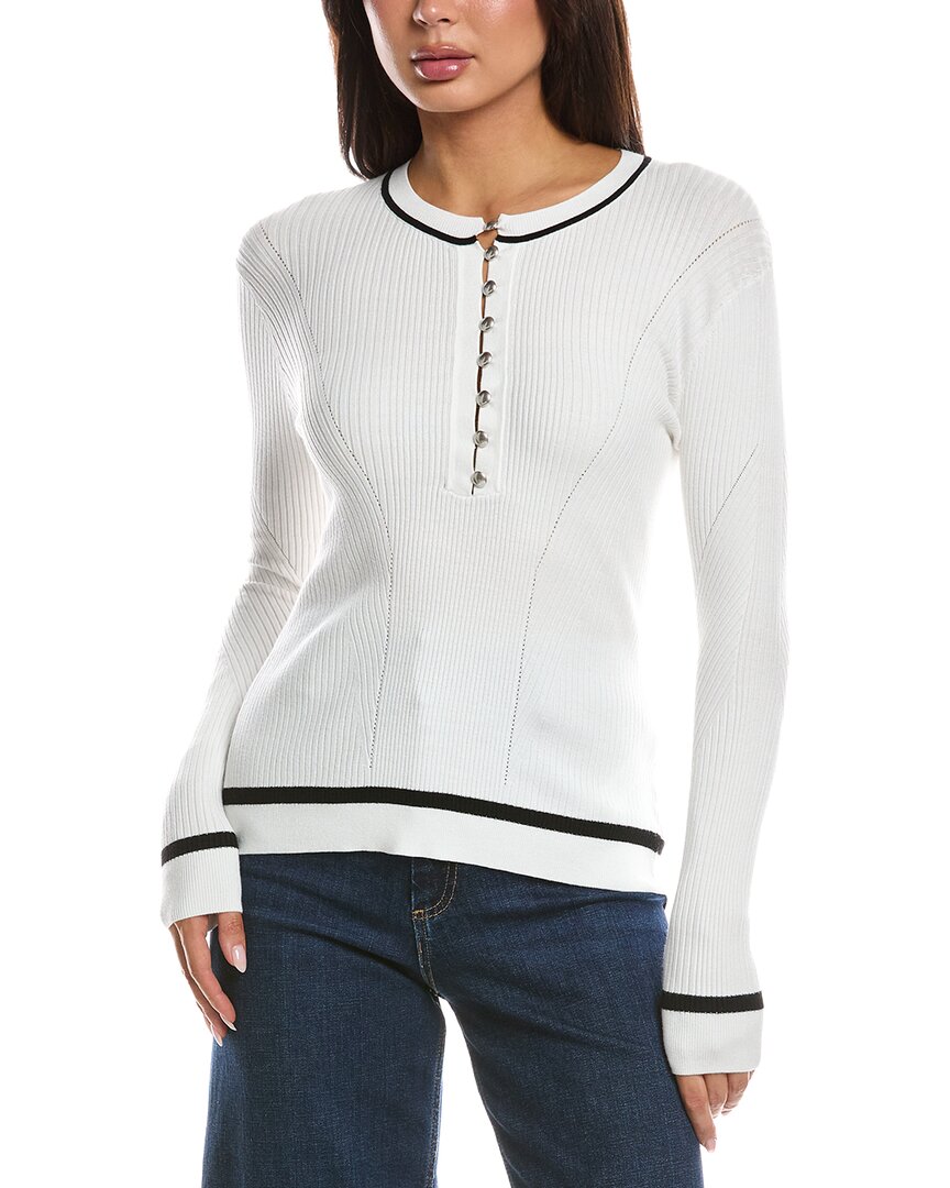 rag & bone | Womens | Kassy Rib Henley | Ivory