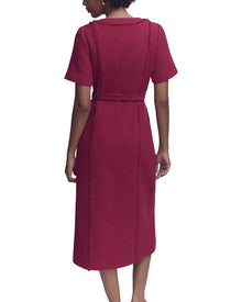 Boden | Womens | Ruth Zip Texture Dress | Pink