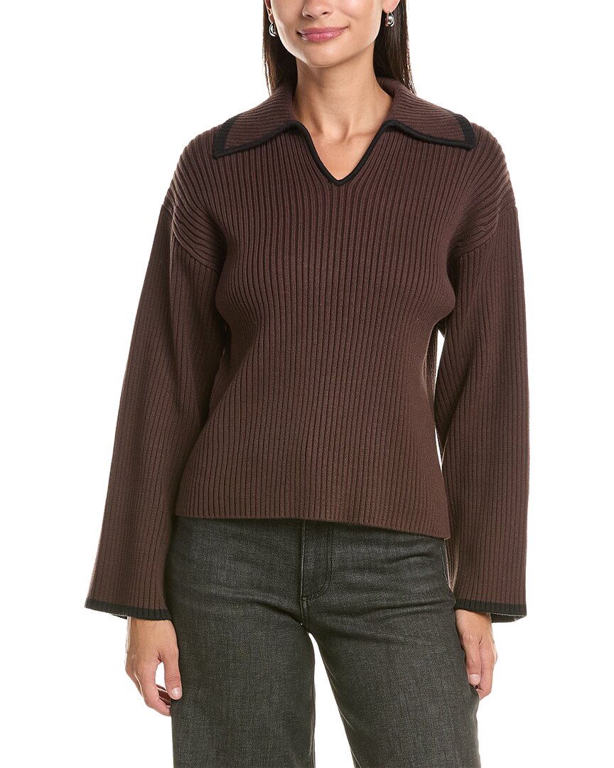 rag & bone | Womens | Isabella Polo Sweater | Brown
