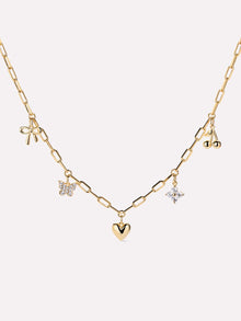 14K Gold Plated Cubic Zirconia Enamel Statement Bow Butterfly Heart Star Cherry Clasp Pendant Necklaces For Women Ana Luisa The Everyday Charm Necklace