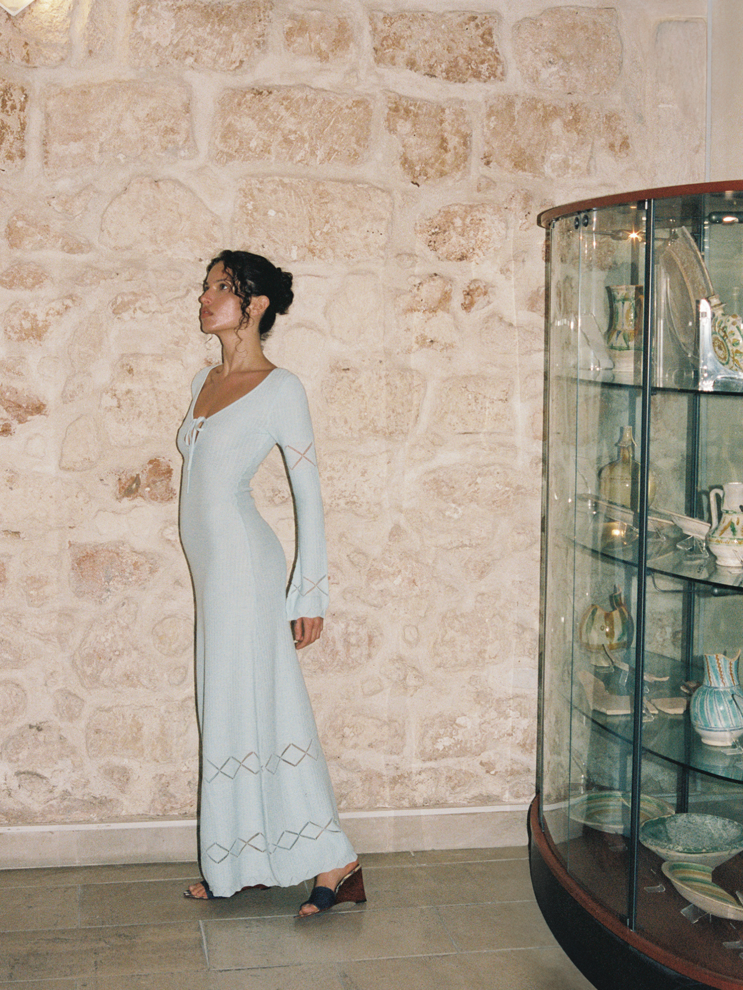Rita Crochet Dress | Sky Blue