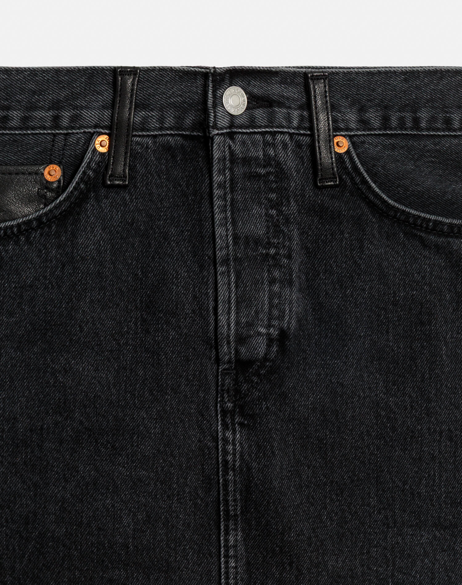 Womens | Aline Classic Skirt | Back To Black Leather