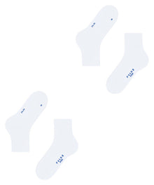 Unisex | Run Rib 2-Bundle Short Socks | White