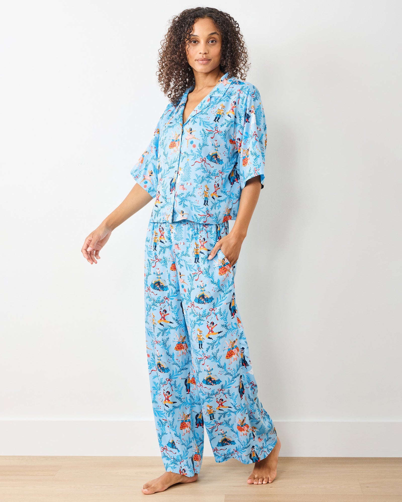 Nutcracker Dreams - Eco Satin Wildest Dreams Set - Blue Slipper - Printfresh