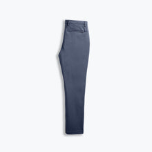 men's slate blue kinetic tapered pant flat shot of back folded