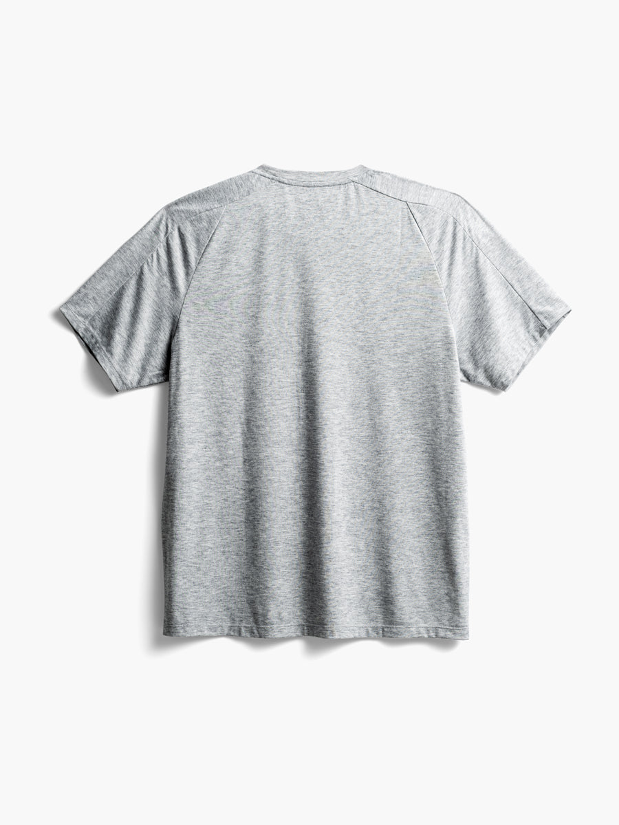 Mens | Composite Merino Raglan Tee | Pale Grey Heather