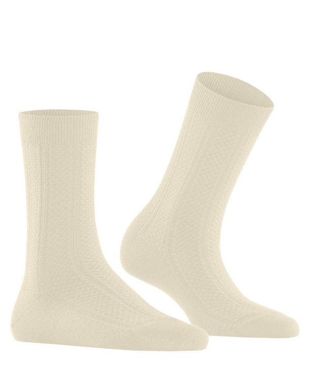 Womens | Needlepoint Socks | Off-White