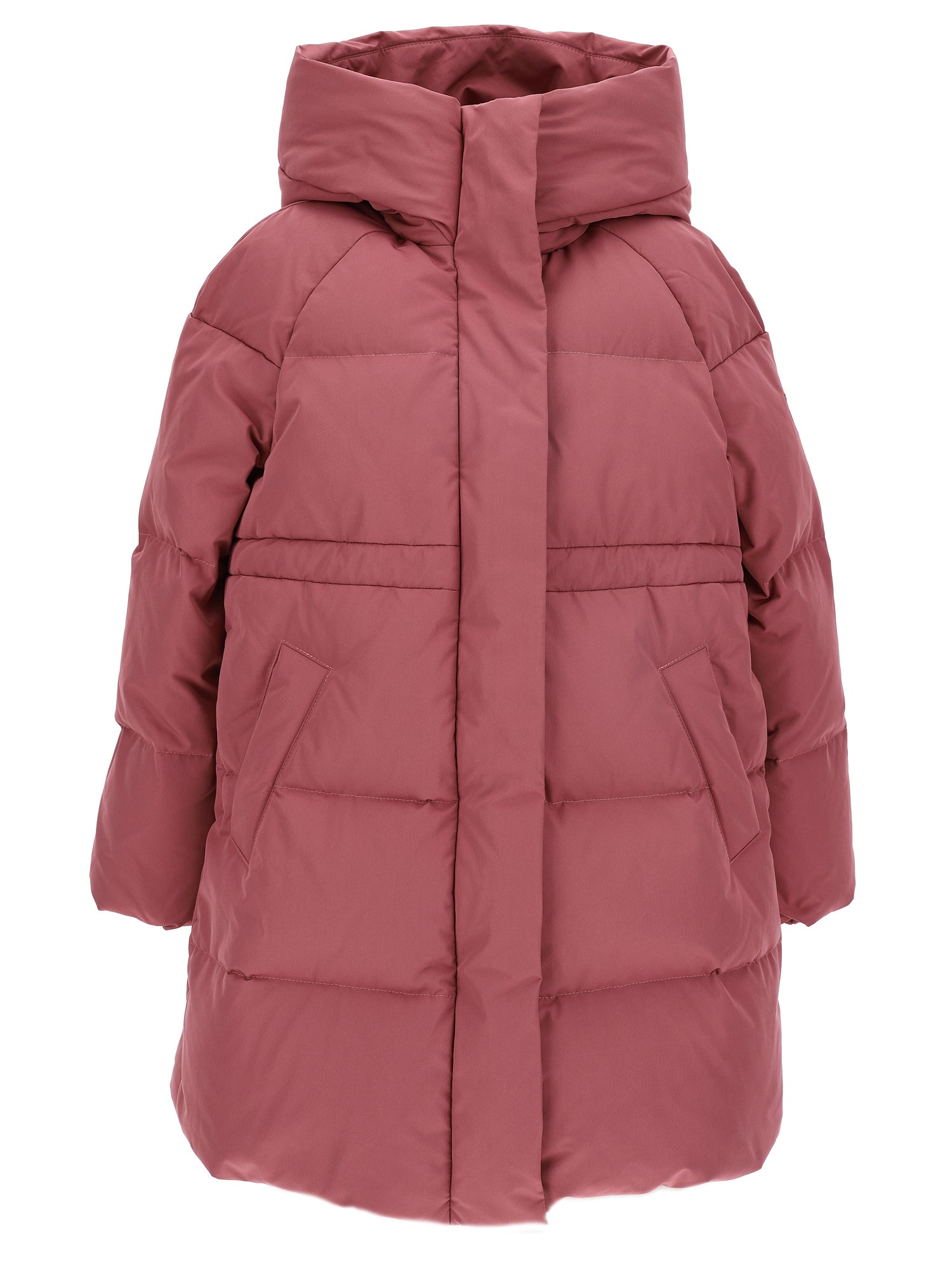 Girls | Hooded Technical Down Jacket | Blush Rose