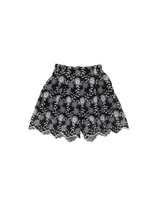 Girls | Broderie Anglaise Shorts With Flowers | Black