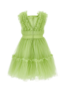 Girls | Party Time Tulle Dress | Lime Green
