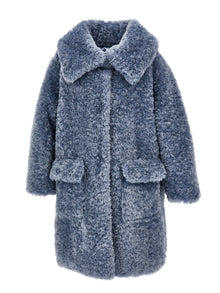 Girls | Plush Coat | Air Force Blue