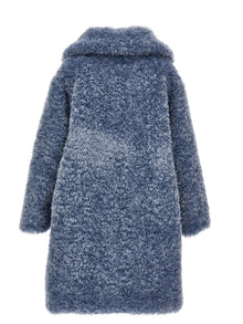 Girls | Plush Coat | Air Force Blue