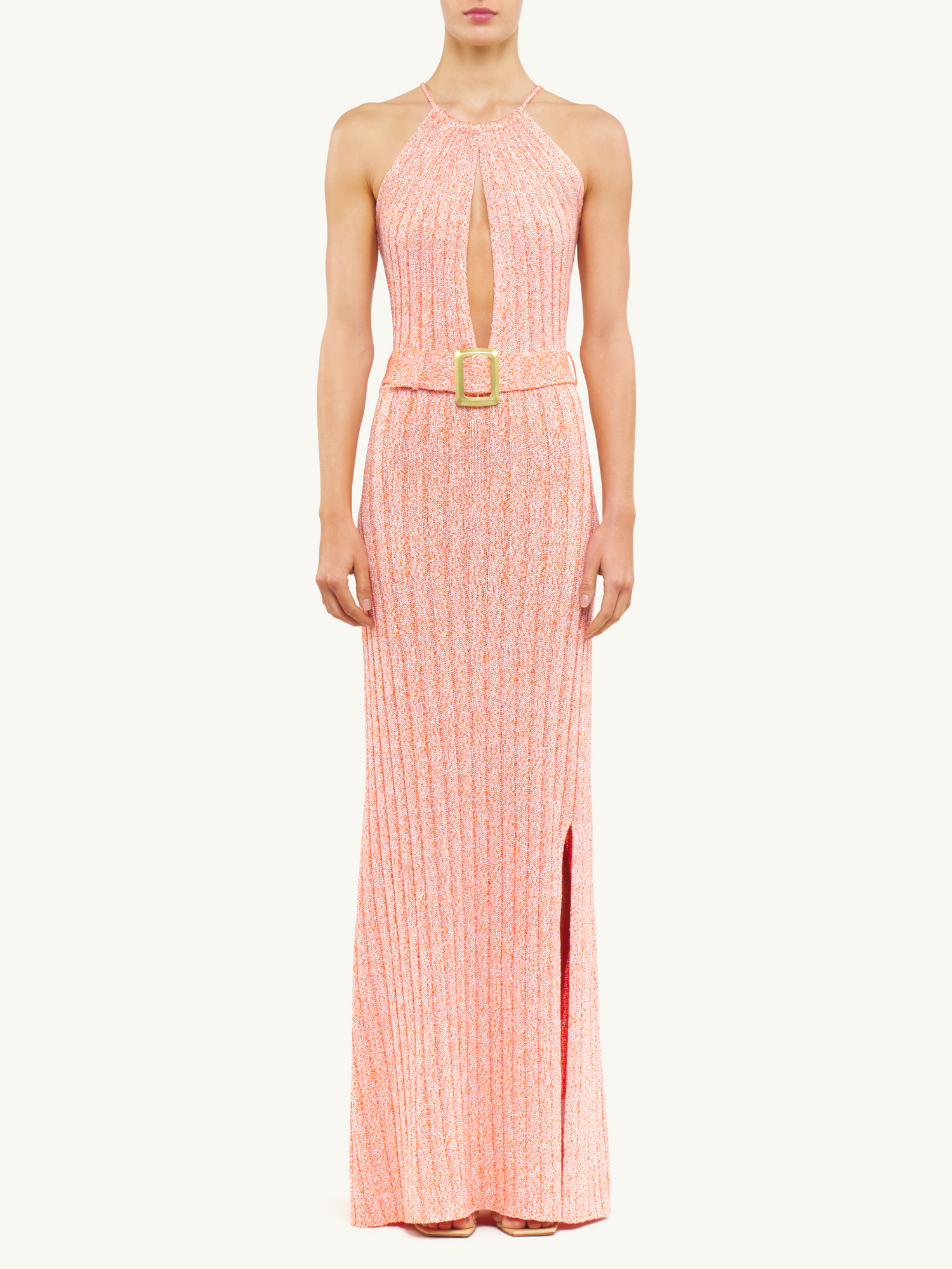 Valeria Dress | Peach Sequin