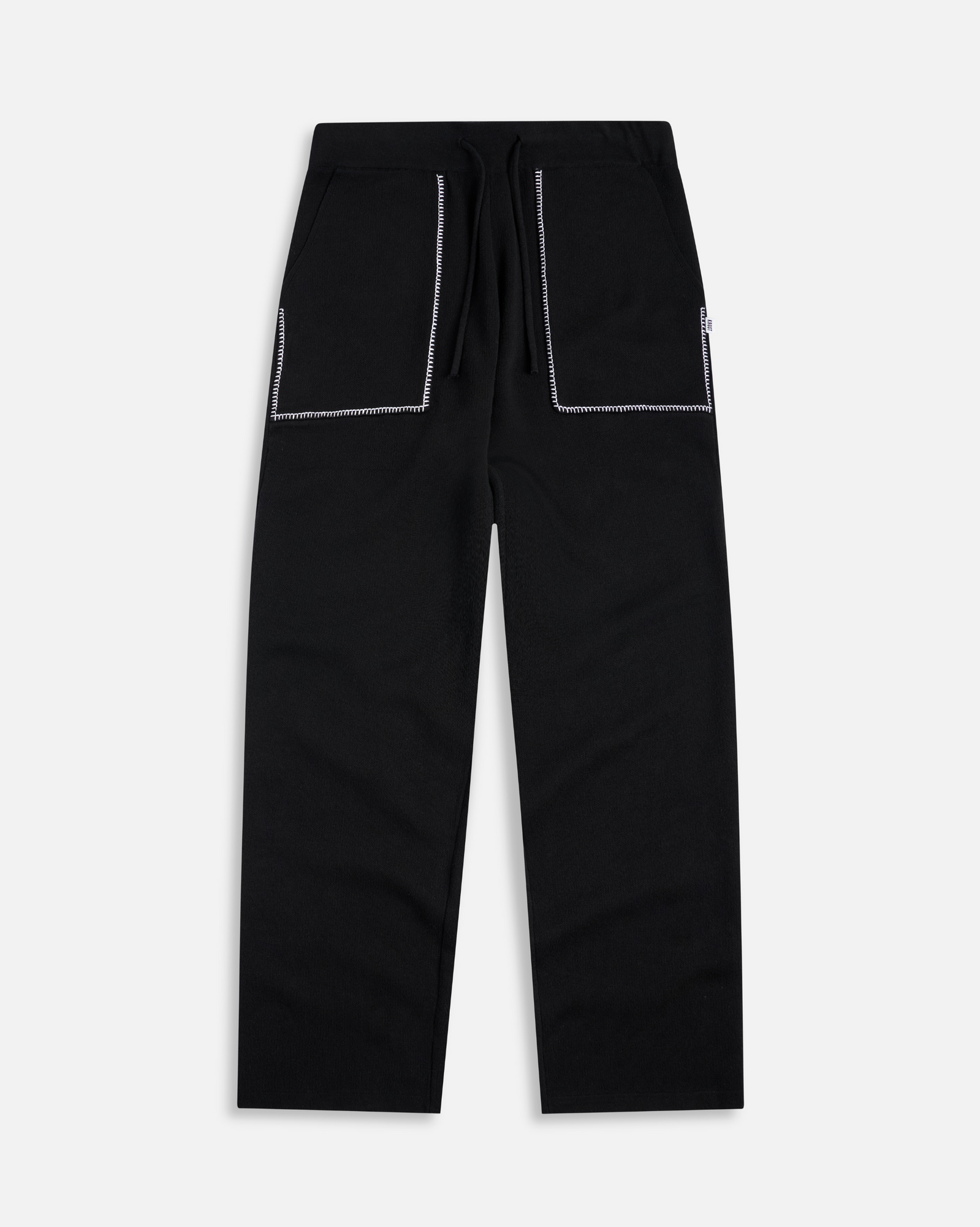 Baggy Knit Pants | Black