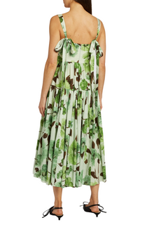 ERDEM Floral Bow Strap Midi Dress