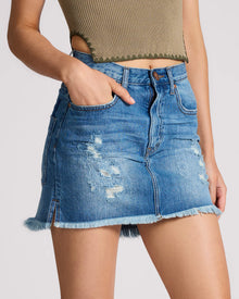 2020 High Waist Mini Denim Skirt | Pacifica