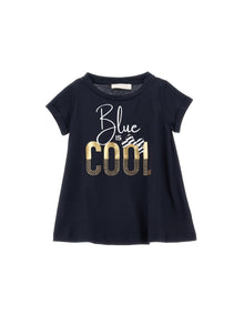 Girls | Blue Is Cool Maxi T-Shirt | Dark Blue