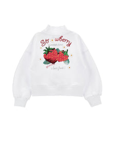 Girls | Open Sweatshirt With Sequins | White