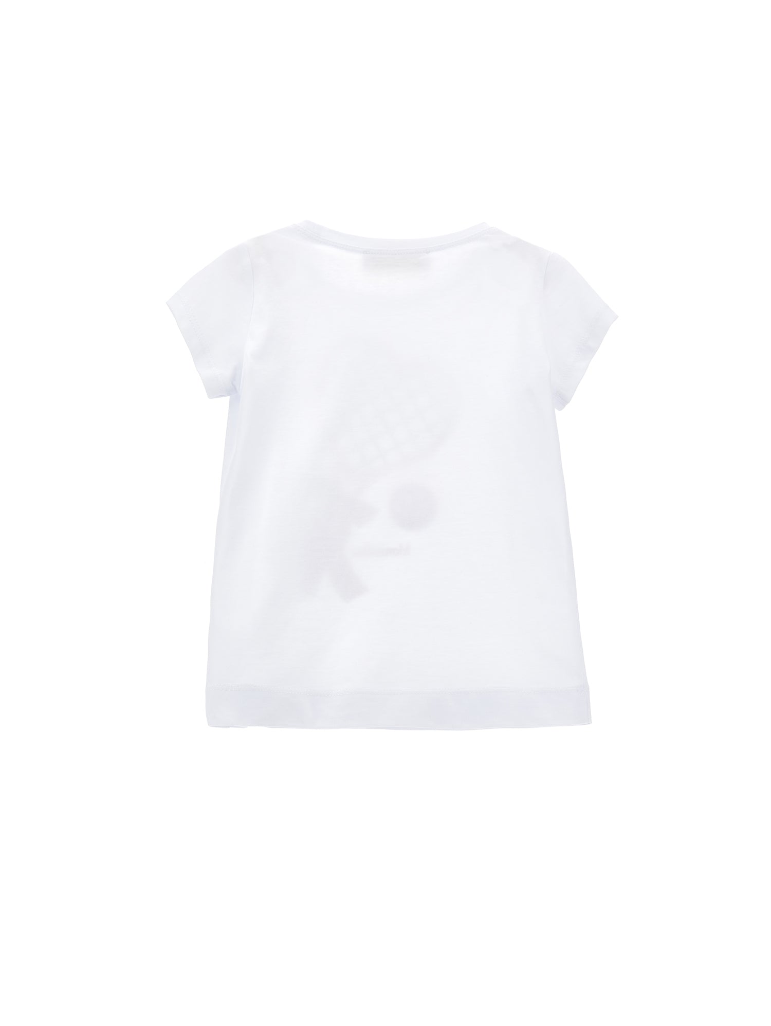 Girls | Glitter Racket T-Shirt | White/Blue