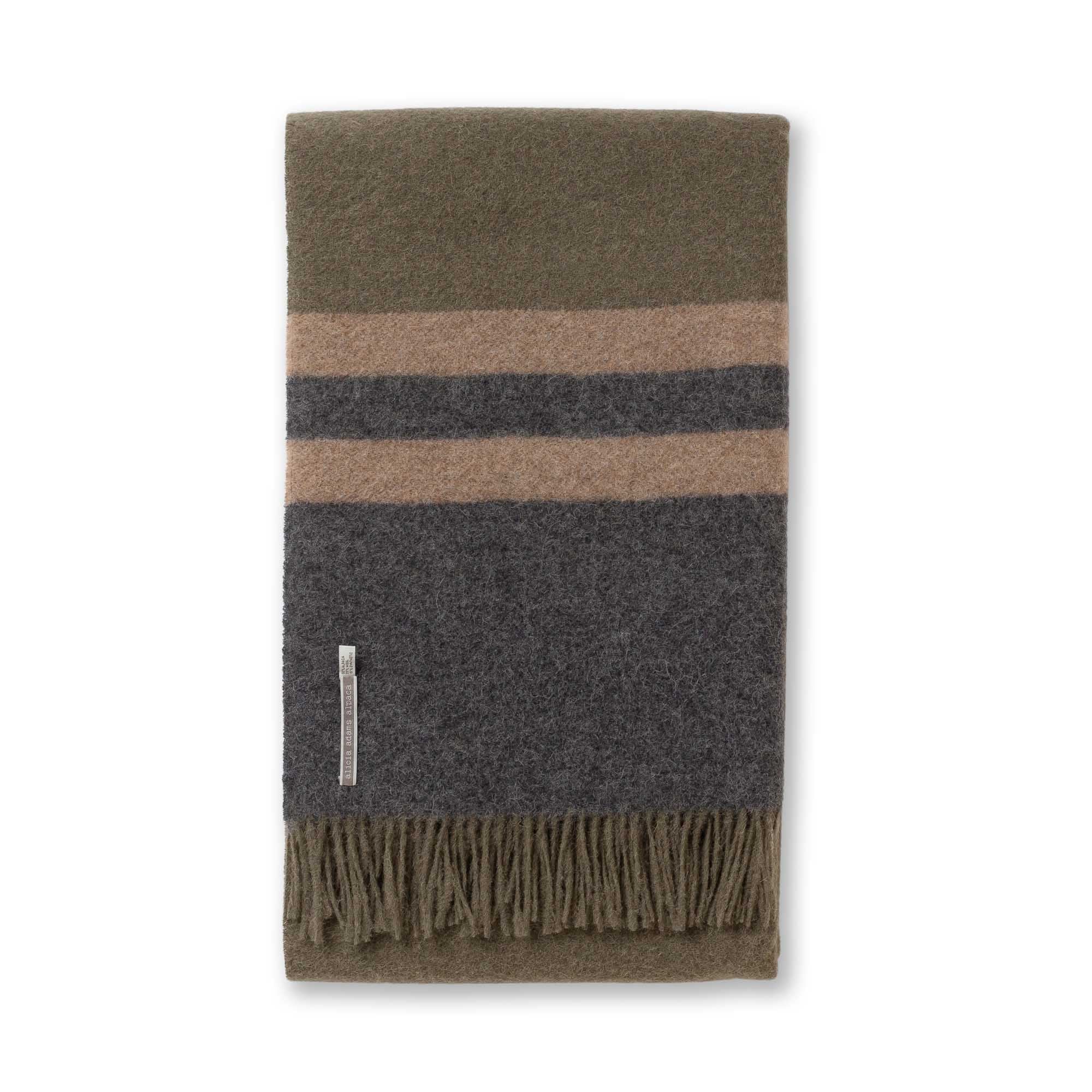Canyon Throw | Forest Green / Charcoal / Light Taupe