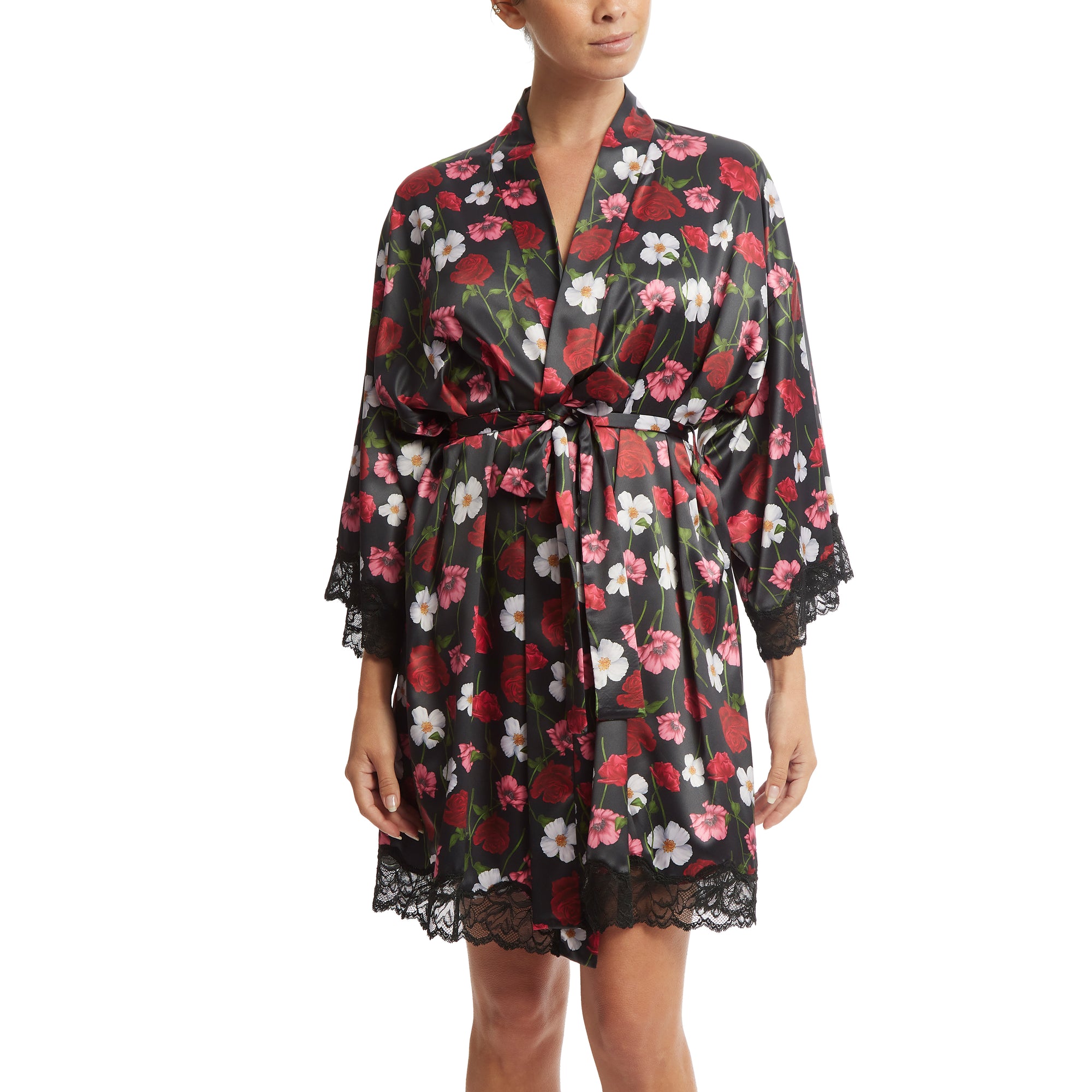 Luxe Satin Robe | Am I Dreaming (Floral Print)